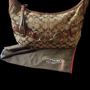 COACH Signature Hampton Hobo Bag w/ Dust Bag - purse EUC